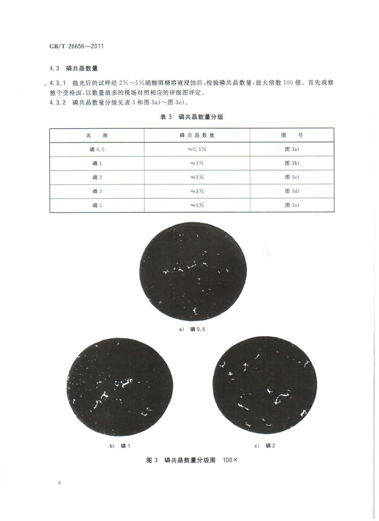 蠕墨鑄鐵金相試驗國家標準GB/T26656-2011